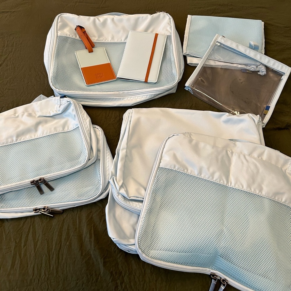 Open Story Packing Cubes, Luggage Tag, and Passport Holder Set